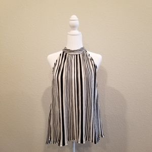 Chenault Black and White Striped Blouse